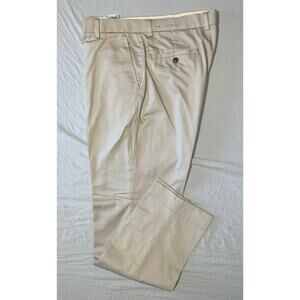 Brooks Brothers Stretch Clark Advantage Flat Front Chino Pants. Beige, 36X32 EUC
